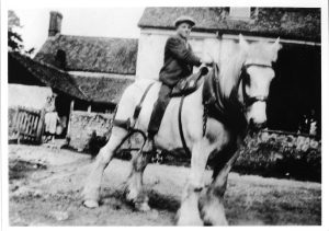 1925. Den Rumming taken at Manor Farm. The farm then owned by the C.W.S in 1918-1930