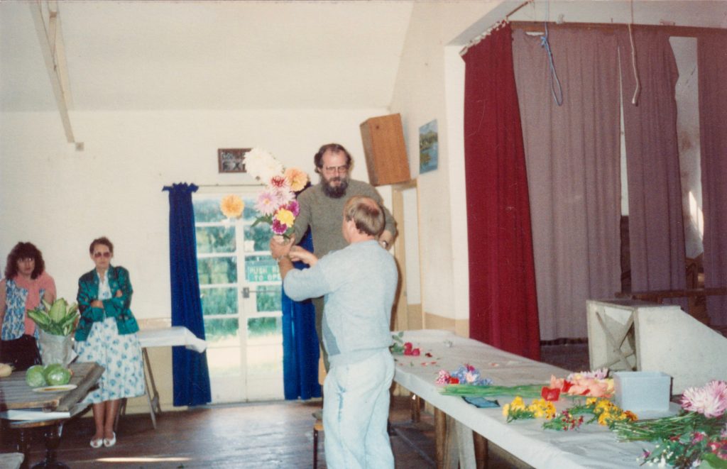 Village Hall interior before kitchen extension 1980s