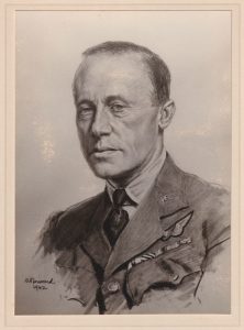 FJ in a portrait commissioned after his DFC award. The DFC is represented on the uniform as four diagonal stripes.