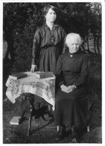 1920. Headmistress Mary Tucker (seated) and infants teacher Evelyn Billett.
